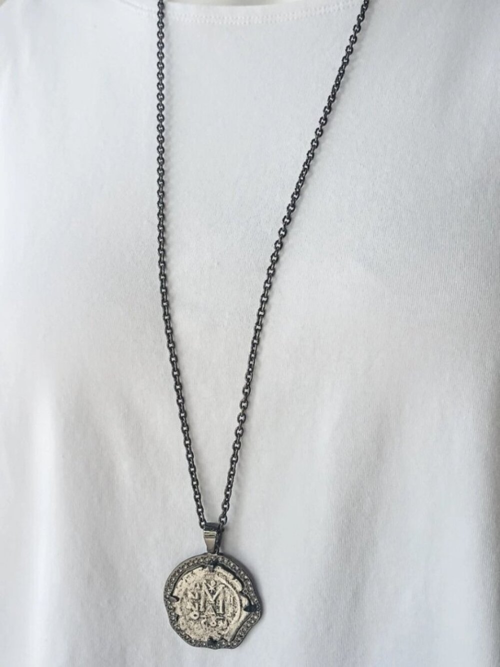 TAT2 Molat Swarovski Crystal Long Chain Necklace